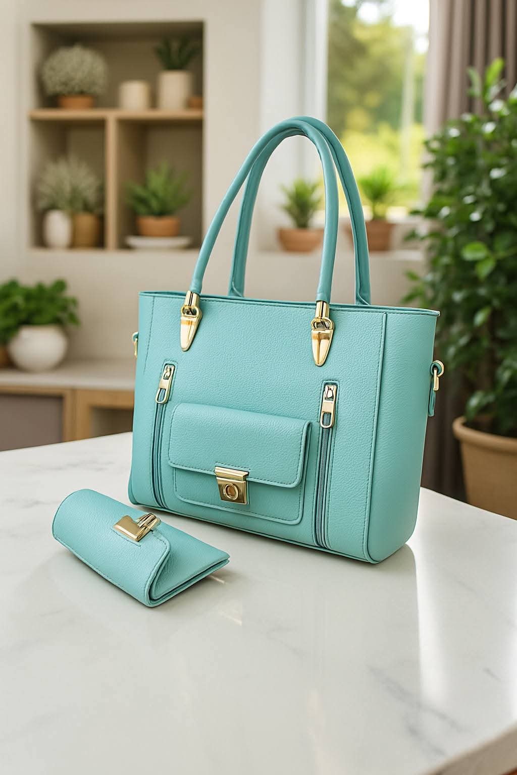 Borsa Carry Bag – Premium Ladies Handbag with Matching Wallet | Stylish Women Tote Bag
