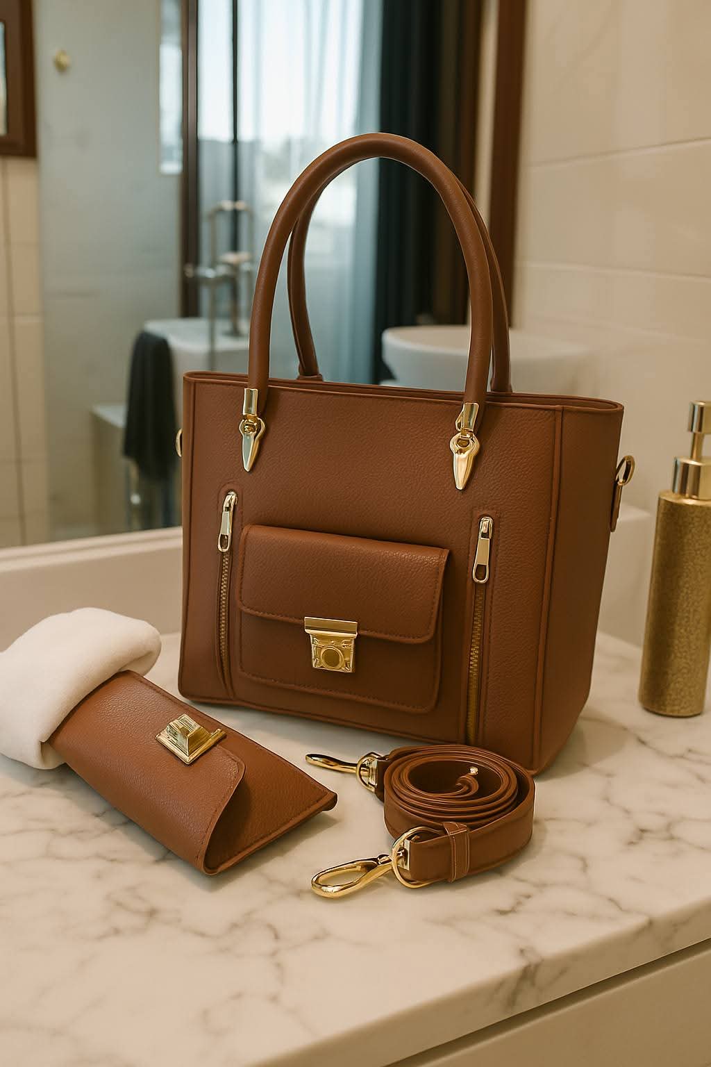 Borsa Carry Bag – Premium Ladies Handbag with Matching Wallet | Stylish Women Tote Bag