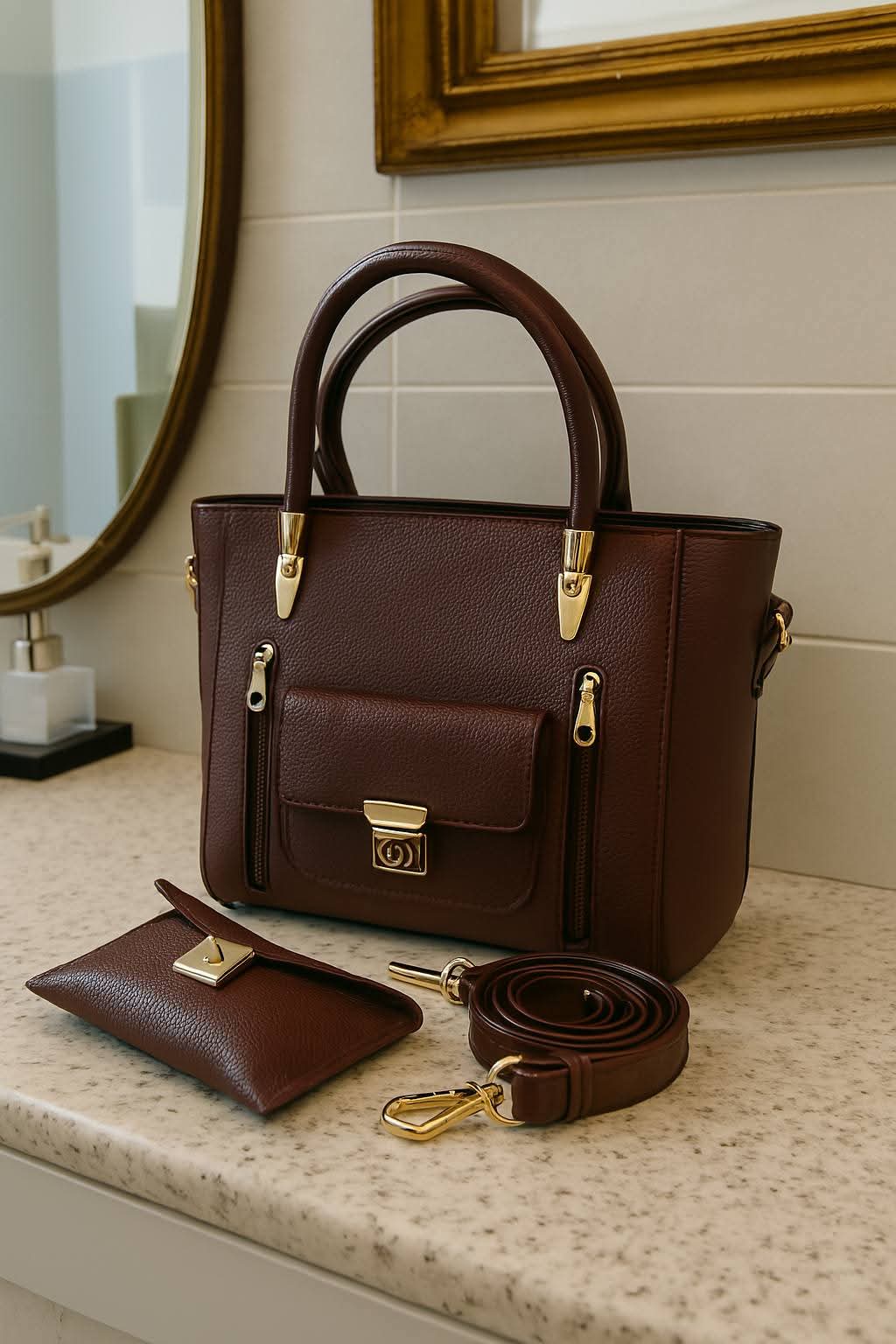 Borsa Carry Bag – Premium Ladies Handbag with Matching Wallet | Stylish Women Tote Bag