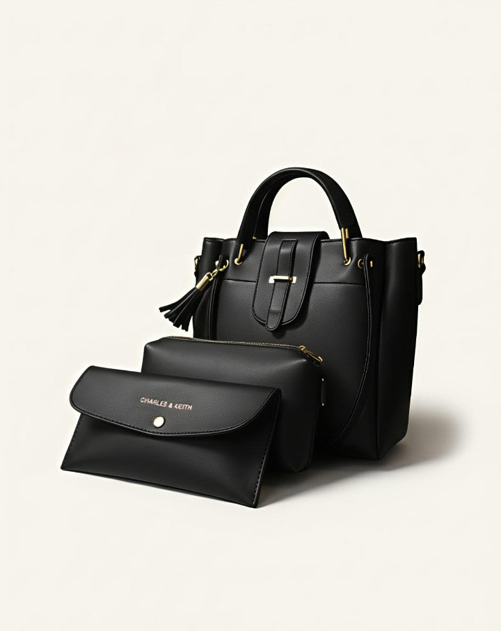 Sacchetto 3 Pcs Ladies Handbag Set – Premium Tote, Crossbody & Wallet for Women